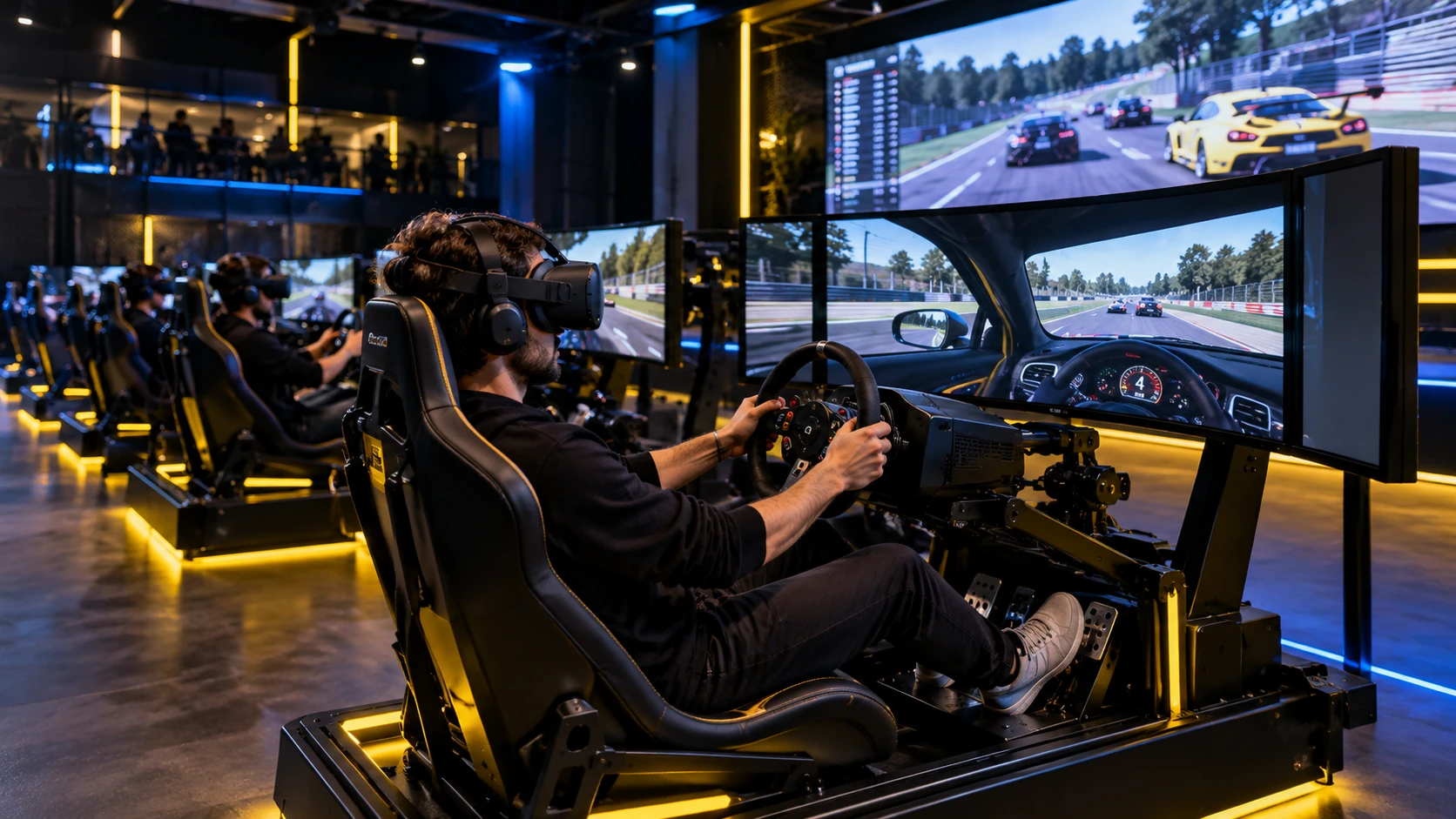 Autószimulátor a VR Adventure weboldalának kreatív anyagán